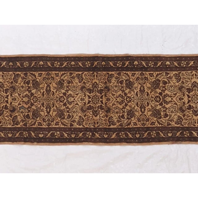 Wool pile genuine hand made vegetable dye vintage Persian Lillihan runner-