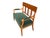 English Antique Sheraton Style Walnut Bench in Green Velvet With Brass Accents For Sale - Image 3 of 7