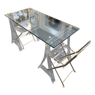 Les Invisibles de Marais Table and Chairs from Marais International, 1978, Set of 3 For Sale