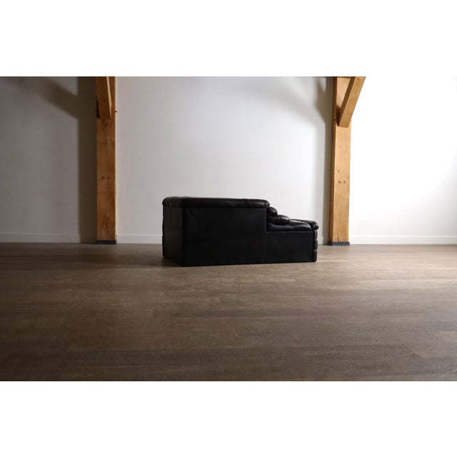 DS-1025 Terrazza Sofa in Black Leather by Ubald Klug for de Sede, 1970s For Sale - Image 15 of 16