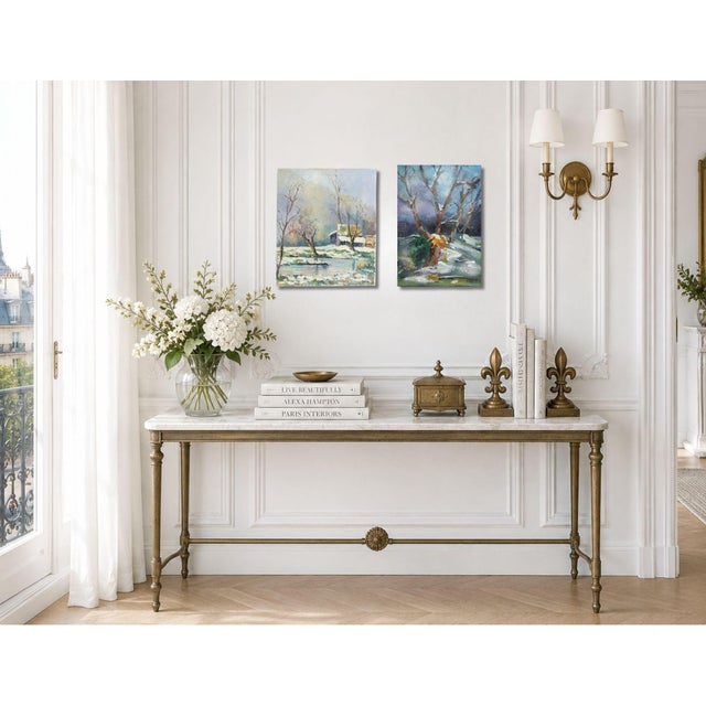 Original work by French artist Liliane Paumier (born 1947), a recognized Normandy painter whose landscapes, coastal...