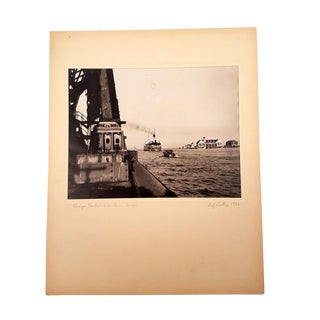 1936 Photo of Chicago Outer Drive Bridge by Fritz Roetter For Sale