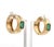 0.52 cts Natural emerald earrings in 14k gold For Sale - Image 14 of 18