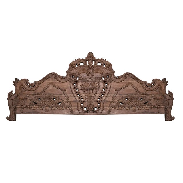 Indian carved headboard best sale