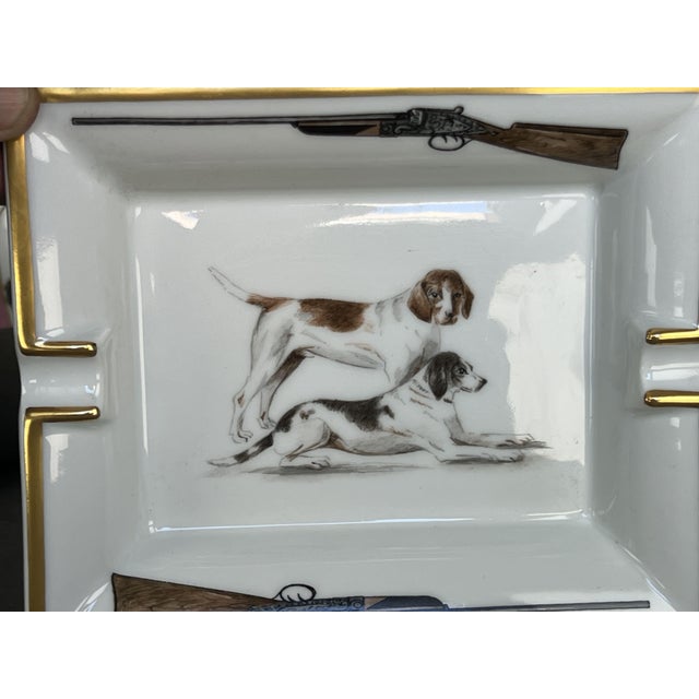 Porcelain Ashtray with Dogs from Hermès, Paris, France, 1980 For Sale - Image 9 of 10