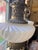 Victorian Mid 20th Century Hollywood Regency Green Ceramic and Brass Hurricane Table Lamps - a Pair For Sale - Image 3 of 14