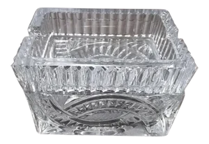 Vintage Cut Crystal Box Ashtray