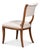 Klismos Dining Chairs in Antiqued Walnut and Cream, Sets of 2 For Sale - Image 4 of 11