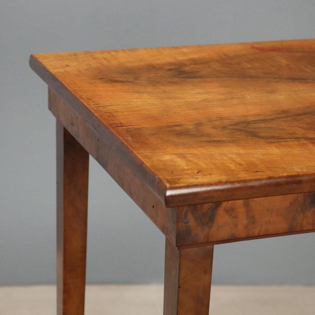 Walnut and Mahogany Coffee Table, Italy, 1900s For Sale - Image 3 of 8