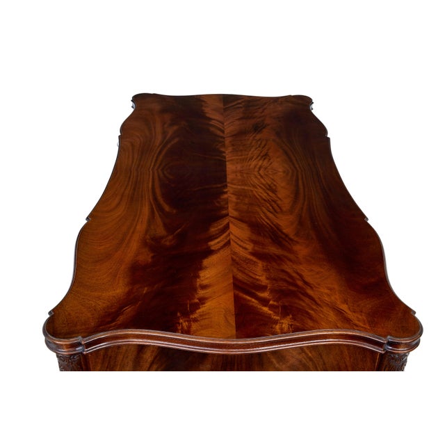 Mid 20th Century Carved Mahogany Swedish Desk, 1947 For Sale - Image 10 of 11