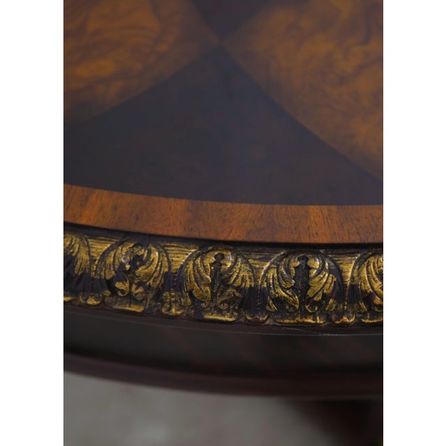 Maitland Smith Round Inlaid Mahogany Center Table For Sale In Philadelphia - Image 6 of 15