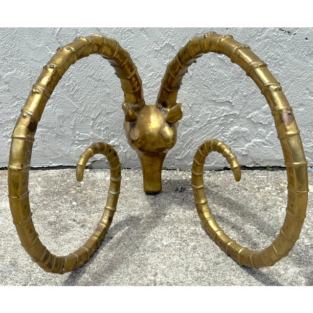 Pair French Modern Bronze Ibex Head Dining Table Bases, Attributed to Chervet For Sale - Image 13 of 18