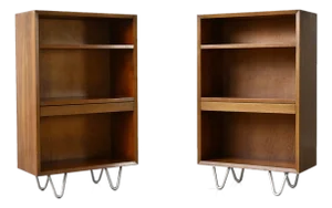 George Nelson BCS Bookcases in Walnut for Herman Miller - A Pair