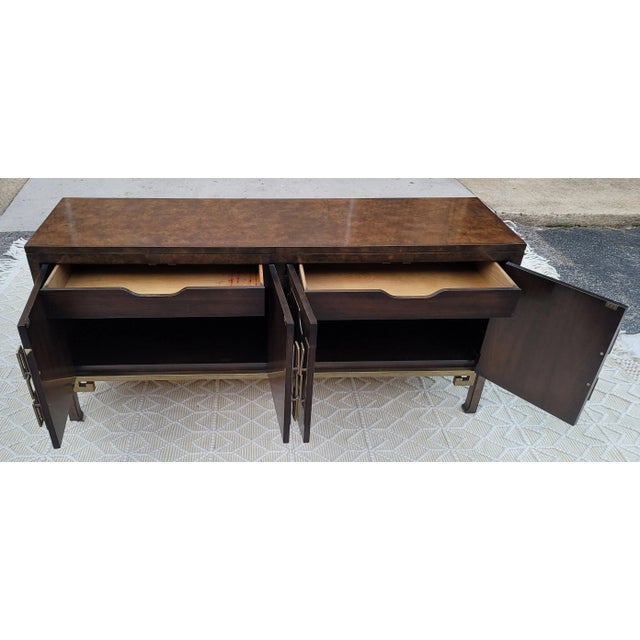 Mid-Century Modern Mid 20th Century Mastercraft Amboyna Burl Wood Credenza by William Doezema For Sale - Image 3 of 10