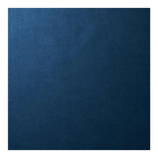 Schumacher Vegan Suede Fabric in Indigo For Sale