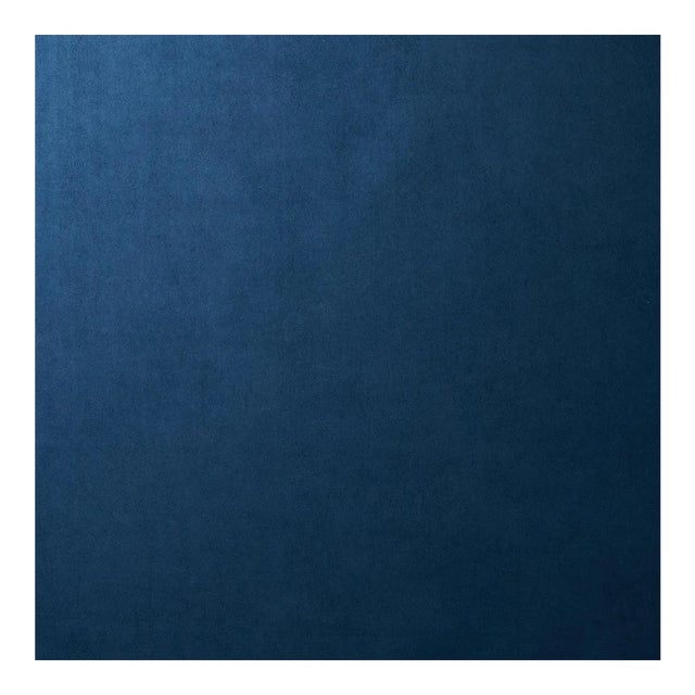 Schumacher Vegan Suede Fabric in Indigo For Sale
