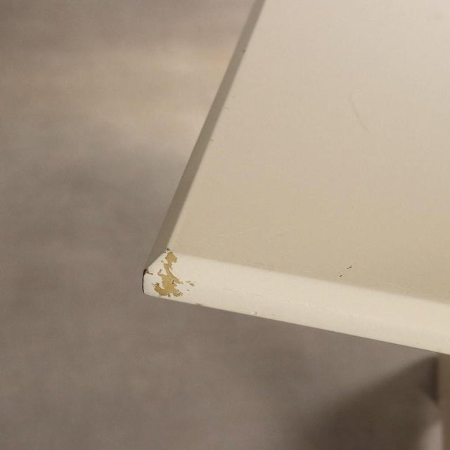 White Vintage Table in Lacquered Wood, 1960s For Sale - Image 8 of 10