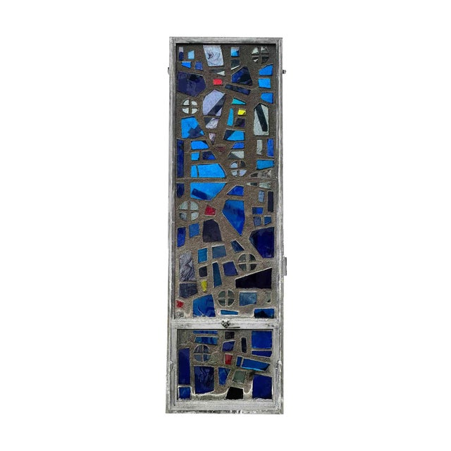 Mid-Century Modern Mid Century Stained Glass Windows - A Pair For Sale - Image 3 of 4