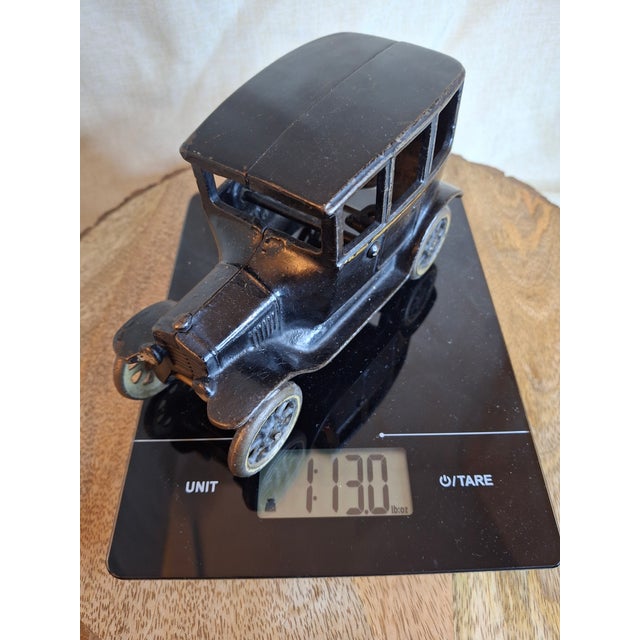 Share Antique Arcade Cast Iron Ford Model T Tudor Sedan Toy C. 1925 Original Paint For Sale - Image 17 of 17