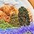 Golden Hour Peaks & Lavender Field - Hand-Embroidered Wall Art For Sale - Image 11 of 14