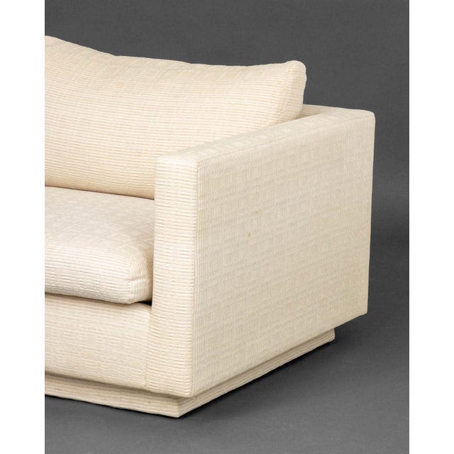 Modern White Upholstered Two-Seat Sofa For Sale In New York - Image 6 of 9
