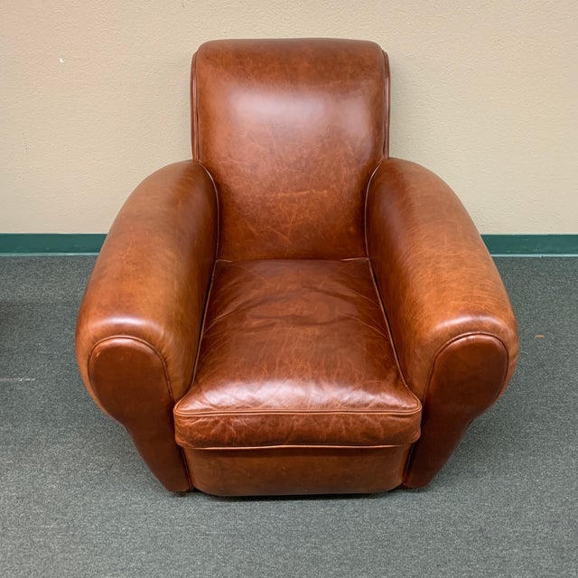 Restoration Hardware 1920s Parisian Leather Club Chair Chairish