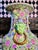 Chinese Famille Rose Floor Vase With Celadon Foo Dog Mask Handles, 24" For Sale In Boston - Image 6 of 12