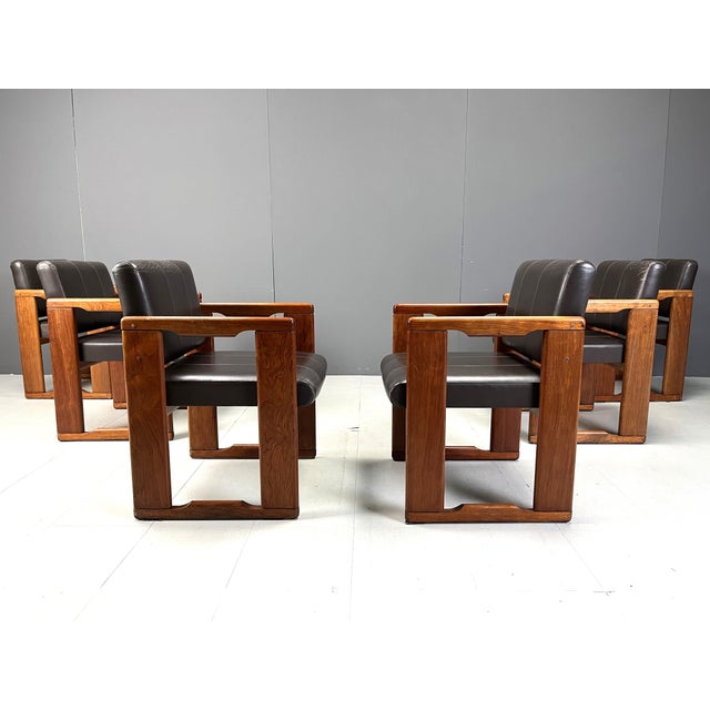 Vintage Dining Chairs by Tobia & Afra Scarpa, 1970s, Set of 6 For Sale - Image 10 of 15