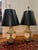 1950’s Large Scale Blanc De Chine Lamps W/ Black Shades, Pair For Sale - Image 4 of 12