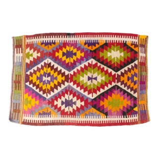 Small Oushak Turkish Kilim Rug For Sale