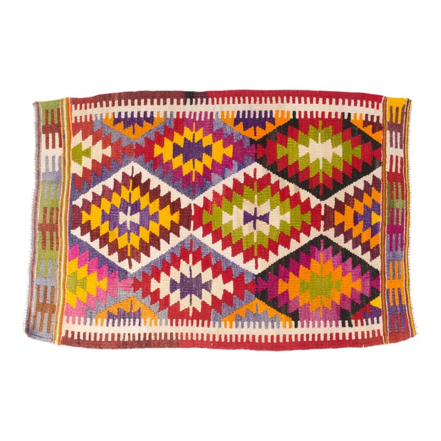 Small Oushak Turkish Kilim Rug For Sale
