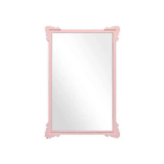 Contemporary Fleur Home Garden District Napoleon Rectangle Mirror in Authentic Pink, 24x36 For Sale - Image 3 of 3