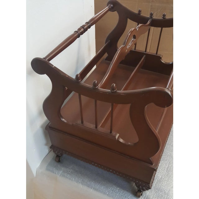 Traditional Hickory Chair Mt Vernon Canterbury Magazine Rack For Sale - Image 3 of 7