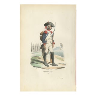 After Horace Vernet, French Line Infantry Soldier, 1843, Paper For Sale