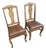 Antique Oak Dining Chairs - A Pair For Sale