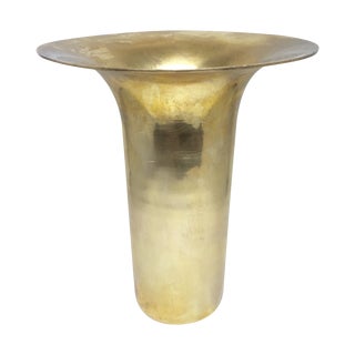 Vintage Brass Tulip Vase For Sale