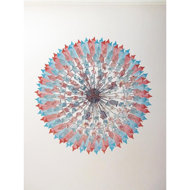 Large Triedri Murano Glass Prism Chandelier, 1990s For Sale - Image 18 of 18
