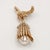 Modern 1960s 18k Yellow Gold Diamond Baroque Pearl Flower Fur Clip Brooch For Sale - Image 3 of 12