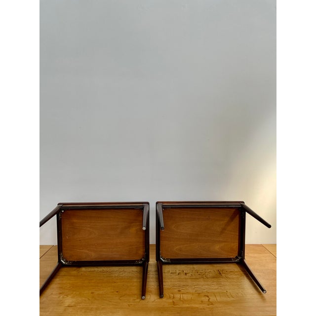 Mid 20th Century Pair of Arne Olsen Style Danish Rosewood Side Tables For Sale - Image 13 of 18