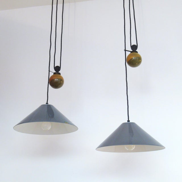 Aggregato Pendant Light by Enzo Mari for Artemide, 1976, in Very Good conditions. Designed 1970 to 1979 This piece has an...