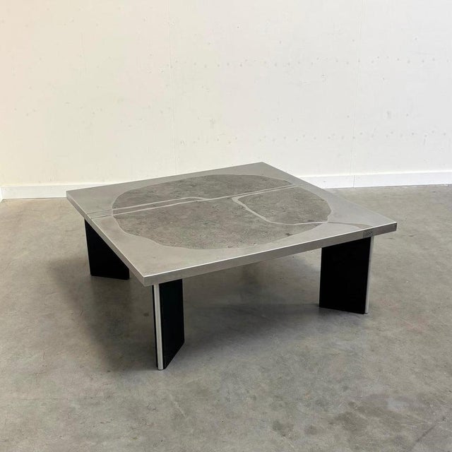 Heinz Lilienthal Etched Stainless Steel Coffee Table, 1970s For Sale - Image 4 of 15