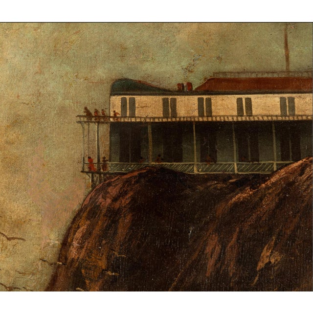 Antique Oil Painting of the Cliff House San Francisco by William Weaver Armstrong (American 1862-1906). It is offered...
