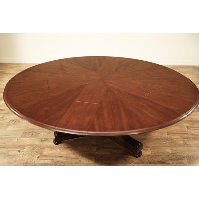 Antique Reproduction Jupe Table With Lion Paw Feet, Round Opens For Sale In New York - Image 6 of 12