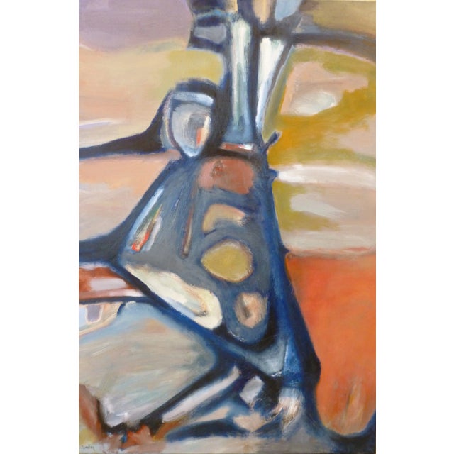 "Pose" Contemporary Abstract Oil and Acrylic Painting by Scott Spencer For Sale