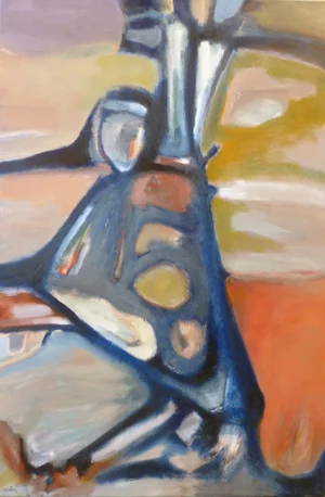 "Pose" Contemporary Abstract Oil and Acrylic Painting by Scott Spencer