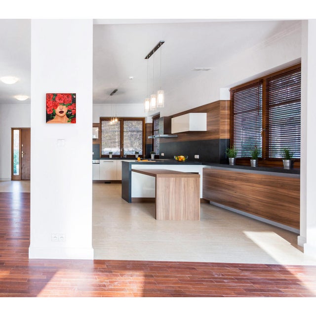 Red Red Roses 3 - Original Sally K Figurative Original Artwork by Sally K For Sale - Image 8 of 8