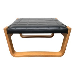Mid-Century Finnish Pulkka Lounge Chair Stool by Ilmari Lappalainen for Asko For Sale