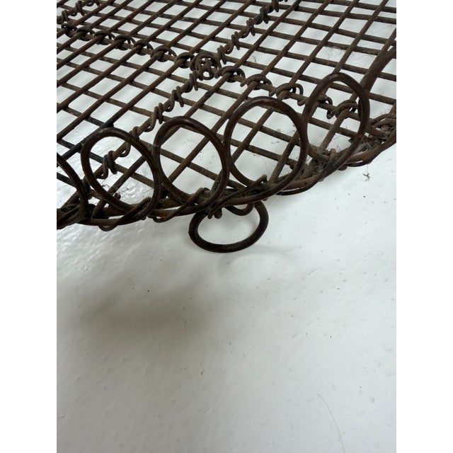 Antique Woven Wire Tray For Sale In Los Angeles - Image 6 of 11