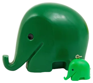 Green Elephant Drumbo Money Bank attributed to Luigi Colani for Dresdner Bank, 1970s