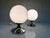 Mid-Century Modern Small Vintage Space Age Spherical Table Lamps in Chrome and Glass, 1970s, Set of 2 For Sale - Image 3 of 7